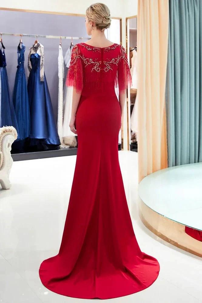 Mermaid Floor Length Crystal Beading Formal Dress by misshow.com