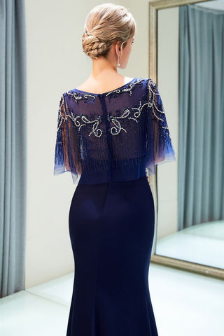 Mermaid Floor Length Crystal Beading Formal Dress