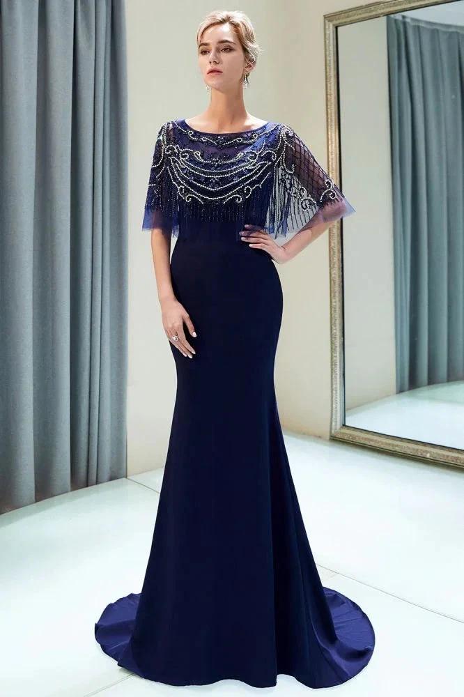 Mermaid Floor Length Crystal Beading Formal Dress by misshow.com