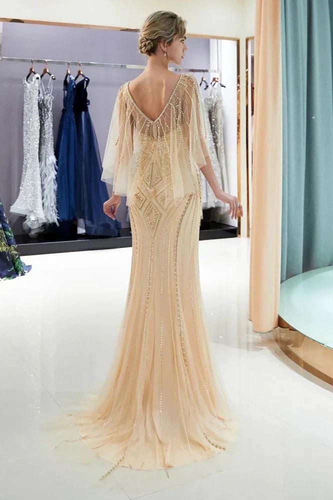 Mermaid Sweetheart Illusion Neckline Sequins Beading Evening Dresses by misshow.com
