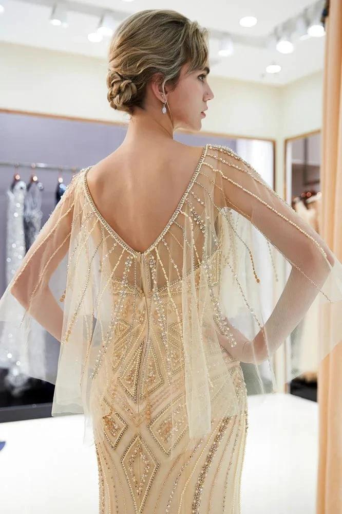 Mermaid Sweetheart Illusion Neckline Sequins Beading Evening Dresses by misshow.com