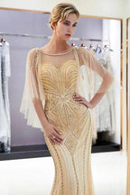 Mermaid Sweetheart Illusion Neckline Sequins Beading Evening Dresses by misshow.com