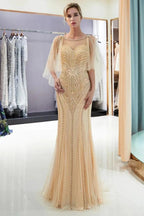 Mermaid Sweetheart Illusion Neckline Sequins Beading Evening Dresses by misshow.com
