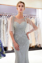 Mermaid Sweetheart Illusion Neckline Sequins Beading Evening Dresses by misshow.com