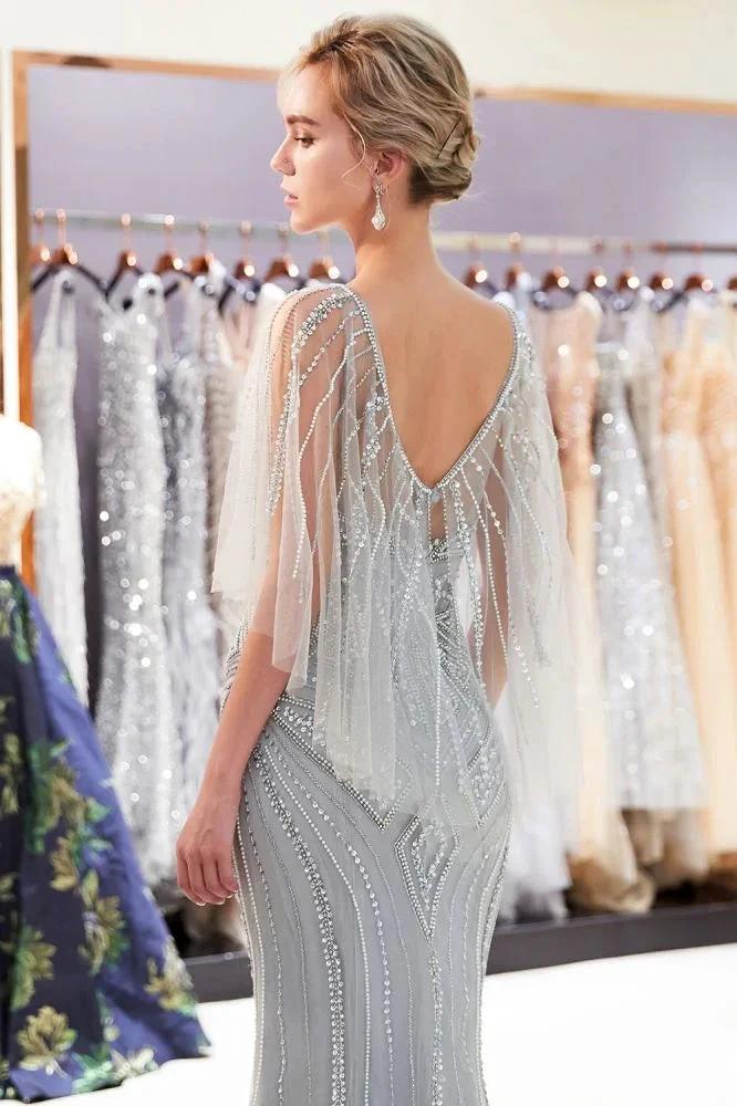 Mermaid Sweetheart Illusion Neckline Sequins Beading Evening Dresses by misshow.com