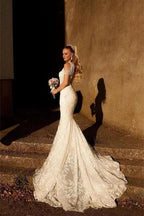 Mermaid Wedding Dress Appliques Bridal Gown With Beads by misshow.com