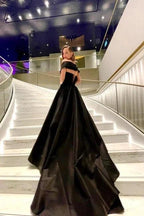 Modern Long Black Sequined Sleeveless Evening Dress With Slit by misshow.com