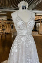 Modern Spaghetti Straps A-Line Wedding dresses With Lace by misshow.com
