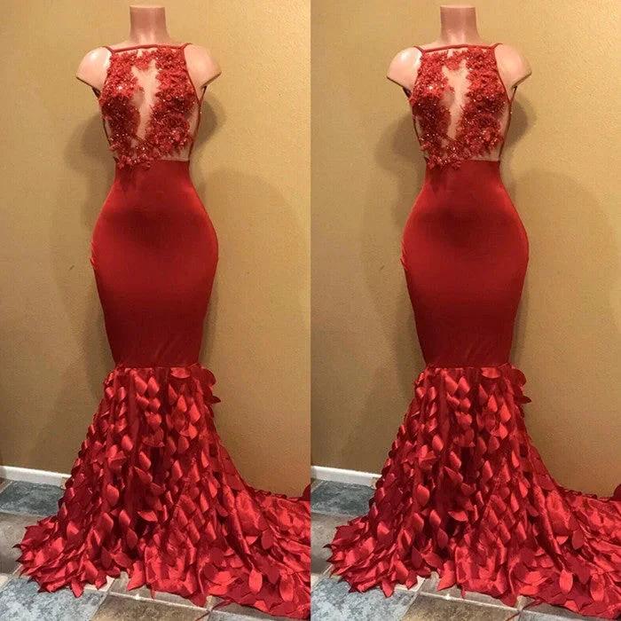 Modest Mermaid Sleeveless Prom Dress by misshow.com