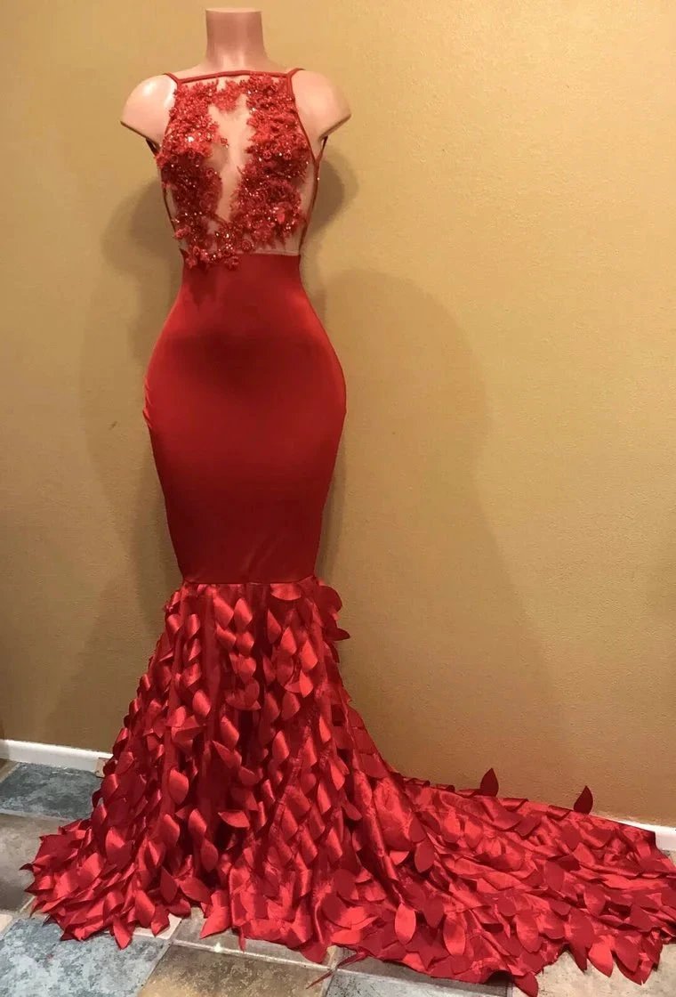 Modest Mermaid Sleeveless Prom Dress by misshow.com