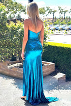 Niobe | Purple Strapless Mermaid Long Formal Dress With Split by KissProm
