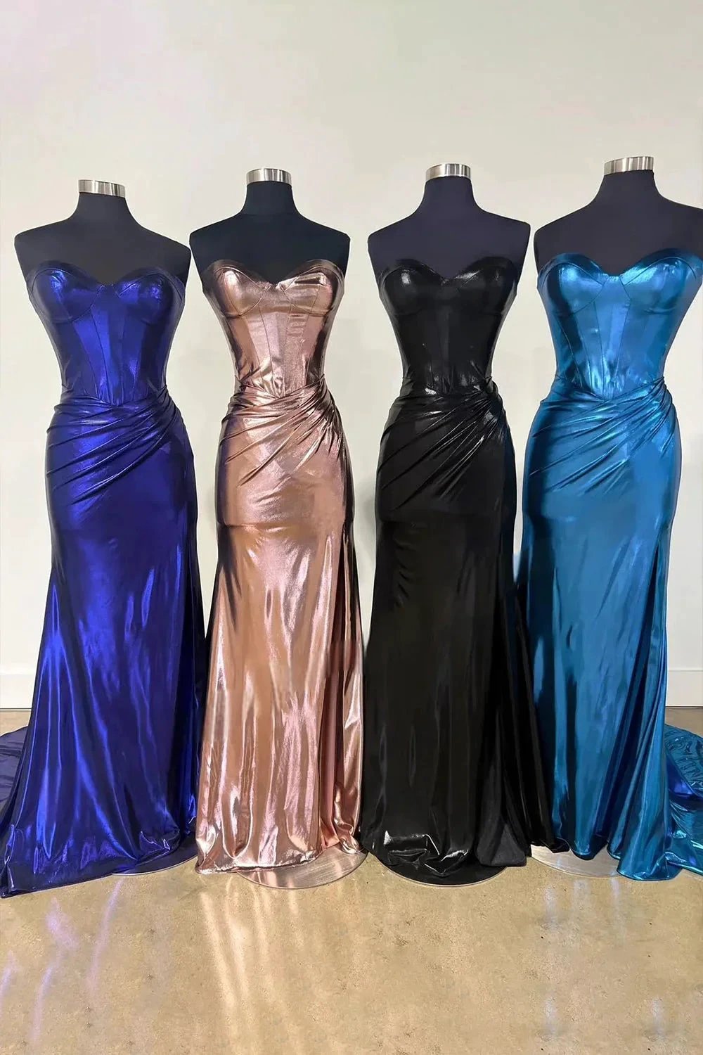 Niobe | Purple Strapless Mermaid Long Formal Dress With Split by KissProm