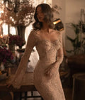 Glamorous Lace Long Sleeves Mermaid Wedding Dress SW122