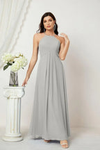 Numbersea Chiffon Halter Bridesmaid Dresses Long A-Line Formal Evening Dress 2805 by numbersea