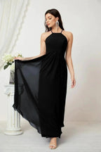 Numbersea Chiffon Halter Bridesmaid Dresses Long A-Line Formal Evening Dress 2805 by numbersea