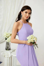 Numbersea Chiffon Halter Bridesmaid Dresses Long A-Line Formal Evening Dress 2805 by numbersea
