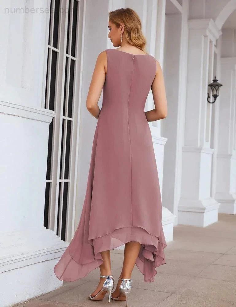 Sunnderly Chiffon Plus Size Mother of Bride Dresses with Jacket Formal Dresses for Wedding SY28073 by numbersea