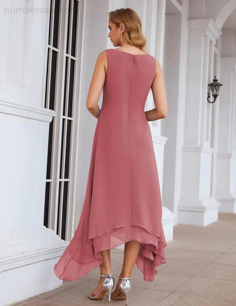 Sunnderly Chiffon Plus Size Mother of Bride Dresses with Jacket Formal Dresses for Wedding SY28073 by numbersea