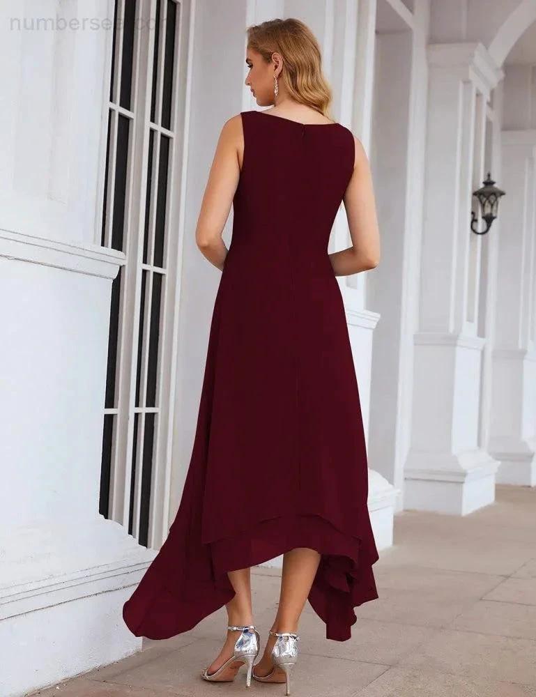 Sunnderly Chiffon Plus Size Mother of Bride Dresses with Jacket Formal Dresses for Wedding SY28073 by numbersea