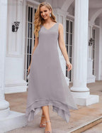 Sunnderly Chiffon Plus Size Mother of Bride Dresses with Jacket Formal Dresses for Wedding SY28073 by numbersea