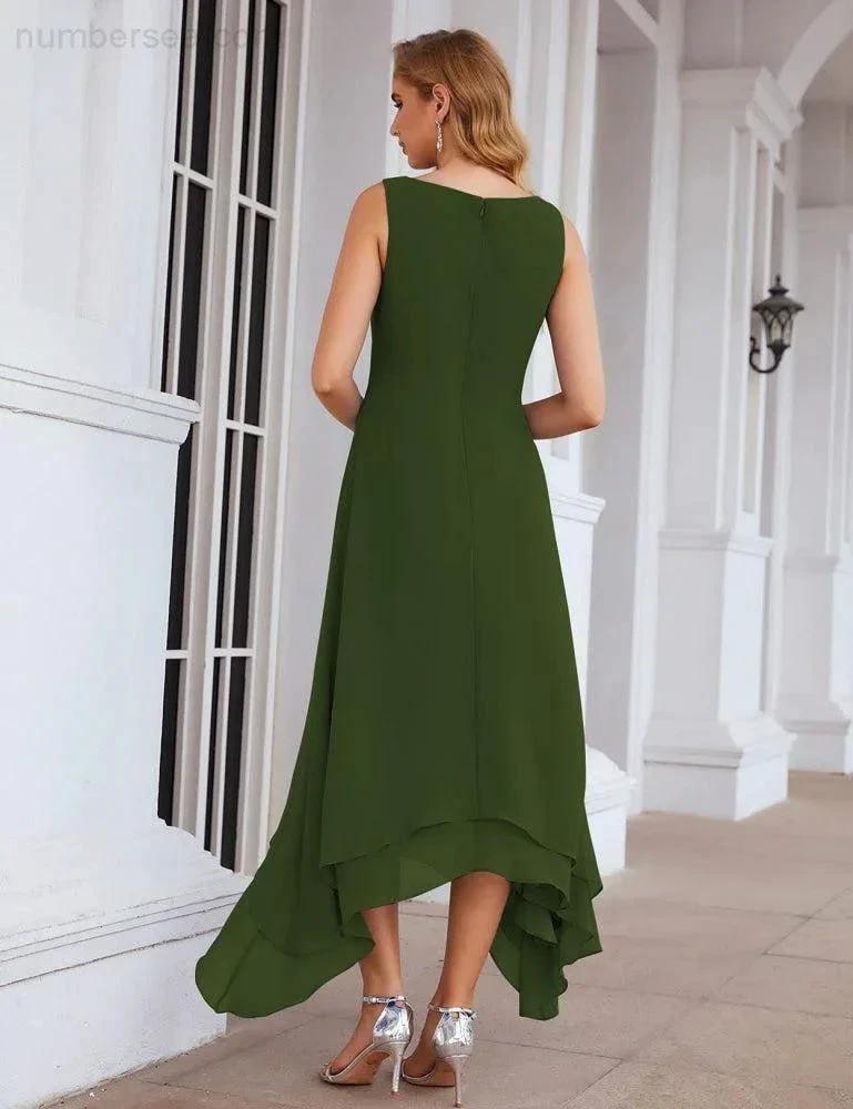 Sunnderly Chiffon Plus Size Mother of Bride Dresses with Jacket Formal Dresses for Wedding SY28073 by numbersea