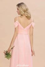 Off Shoulde straps Aline Bridesmaid Dress Chiffon Maid of Honor Dress by misshow.com