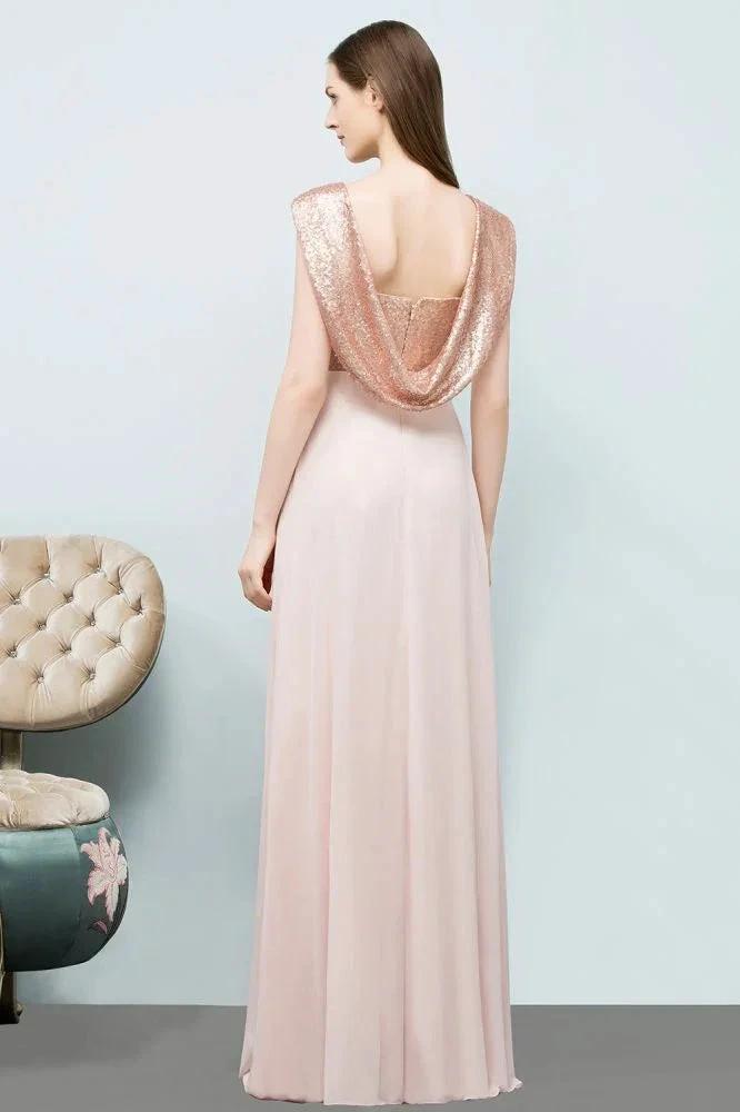 Off-shoulder A-line Sweetheart Spaghetti Long Sequins Chiffon Prom Dresses by misshow.com