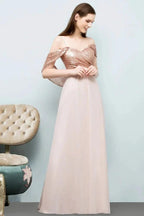 Off-shoulder A-line Sweetheart Spaghetti Long Sequins Chiffon Prom Dresses by misshow.com