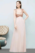 Off-shoulder A-line Sweetheart Spaghetti Long Sequins Chiffon Prom Dresses by misshow.com
