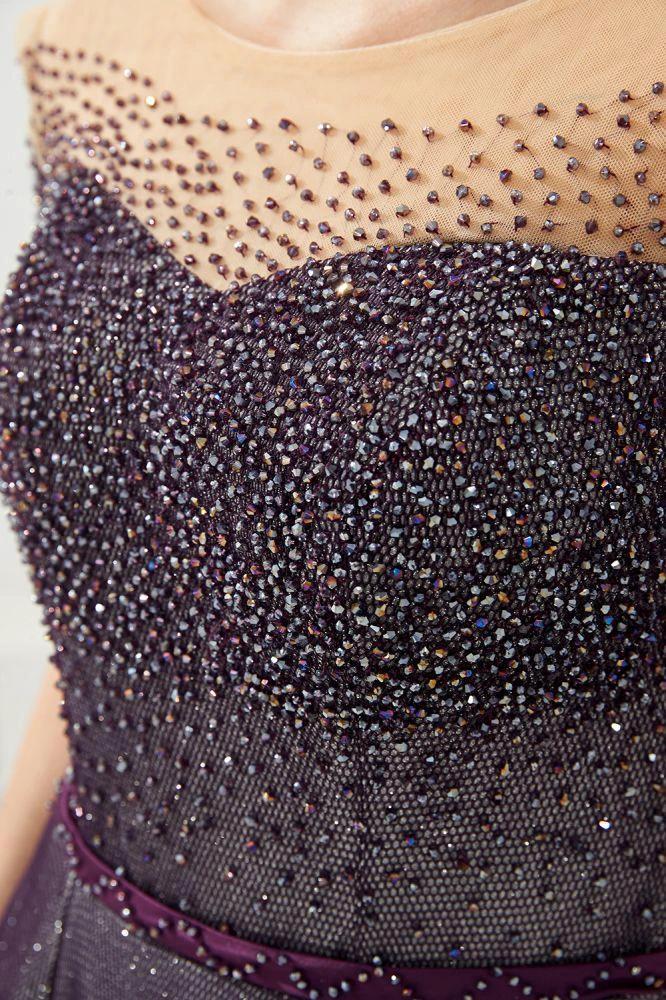 Off the Shoulder Aline Evening Swing Dress Beading sequins Lace-up Party Dress by misshow.com