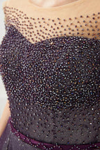 Off the Shoulder Aline Evening Swing Dress Beading sequins Lace-up Party Dress by misshow.com
