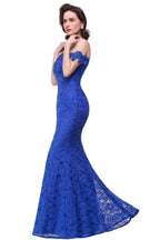Off-the-shoulder Floor-length Lace Mermaid Bridesmaid Dresses by misshow.com