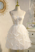 A-Line Spaghetti Strap Tulle Short Homecoming Dress by KissProm