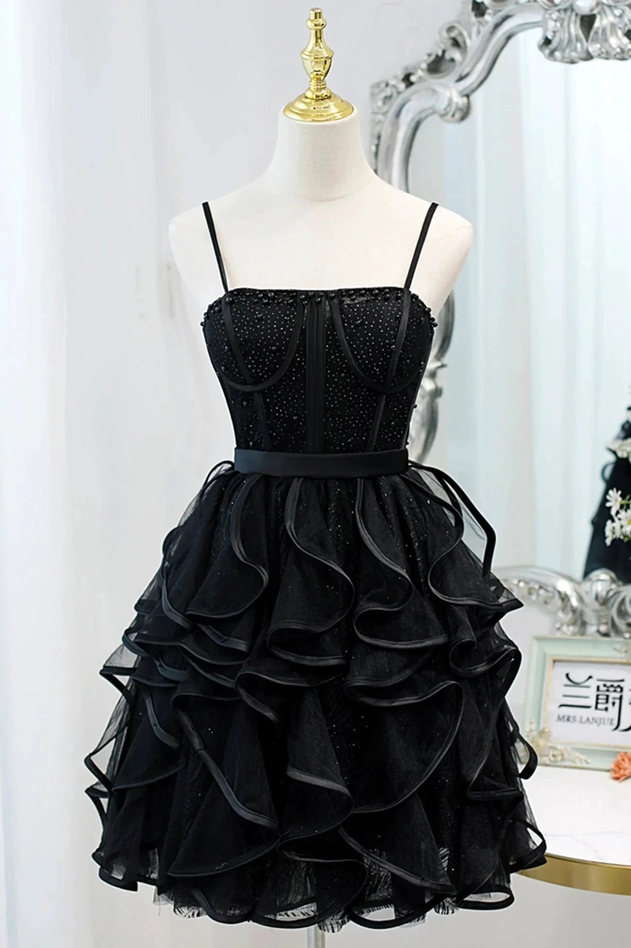 A-Line Spaghetti Strap Tulle Short Homecoming Dress by KissProm