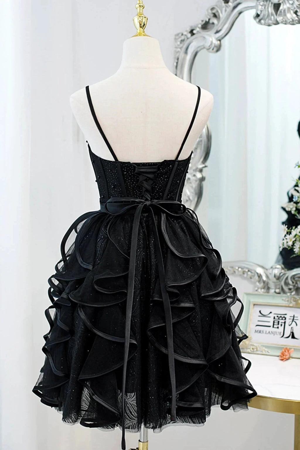 A-Line Spaghetti Strap Tulle Short Homecoming Dress by KissProm