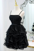 A-Line Spaghetti Strap Tulle Short Homecoming Dress by KissProm