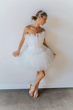 Strapless Homecoming Dress Short Hoco Dresses SYH5 by vivymakudress