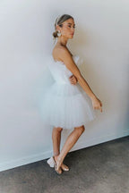 Strapless Homecoming Dress Short Hoco Dresses SYH5 by vivymakudress