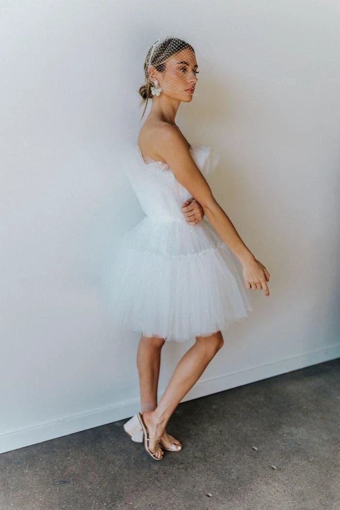 Strapless Homecoming Dress Short Hoco Dresses SYH5 by vivymakudress