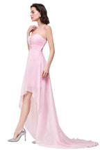 Pink A-line Hi-Lo Sweetheart Ruffle Chiffon Bridesmaid Dresses by misshow.com