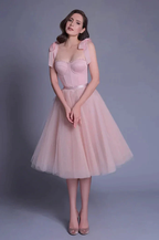 Pink Lovely Sweetheart Short Prom Dress Wedding Guest Dress by Ombreprom