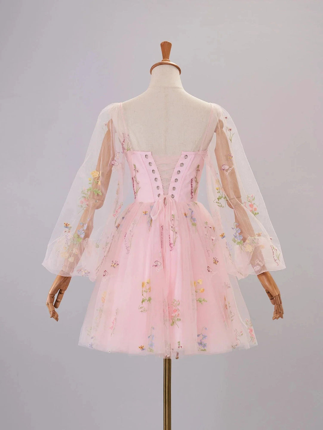 Sweetheart Embroidery Short-Length Tulle Puff Sleeves Cocktail Dress by KissProm