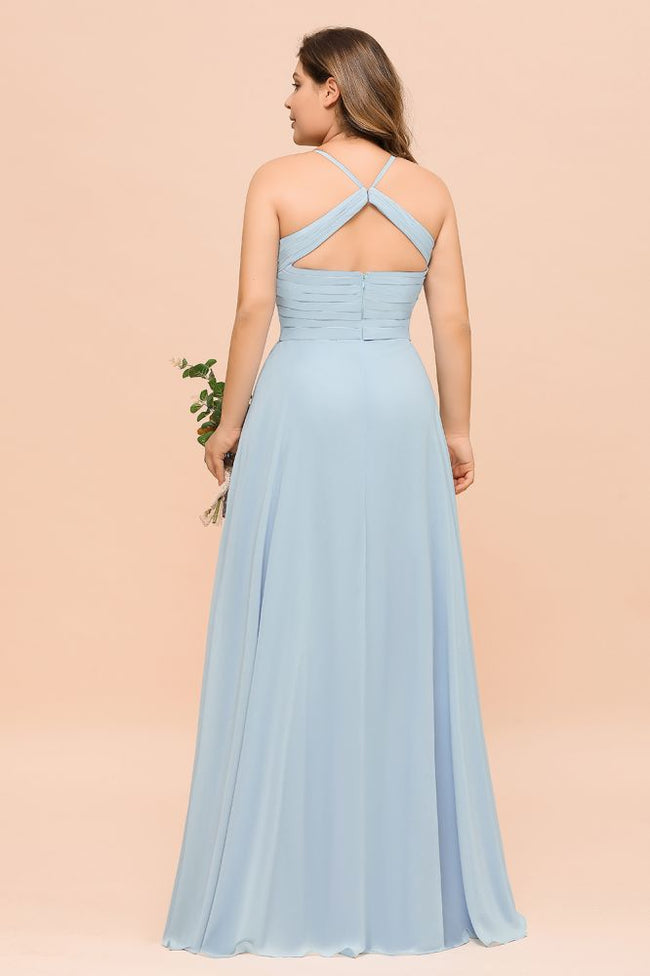 Plus Size Bridesmaid Dress Sweetheart Floor Length A-line Maid of Honor Dress Main Image
