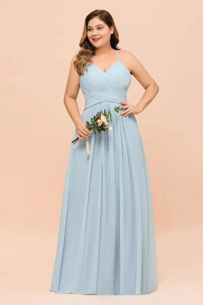 Plus Size Bridesmaid Dress Sweetheart Floor Length A-line Maid of Honor Dress by misshow.com
