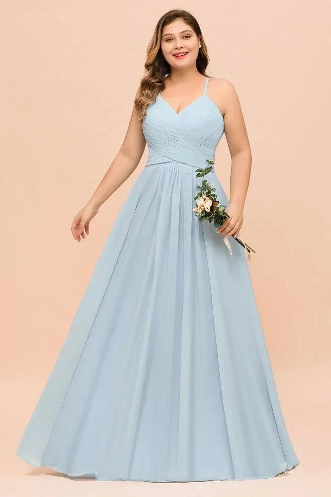 Plus Size Bridesmaid Dress Sweetheart Floor Length A-line Maid of Honor Dress by misshow.com