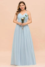 Plus Size Bridesmaid Dress Sweetheart Floor Length A-line Maid of Honor Dress by misshow.com