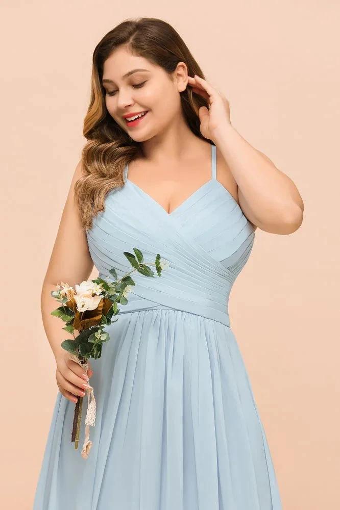 Plus Size Bridesmaid Dress Sweetheart Floor Length A-line Maid of Honor Dress by misshow.com