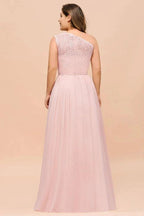 Plus Size Sleeveless aline Bridesmaid Dress Long Side Split Wedding Party Dress by misshow.com
