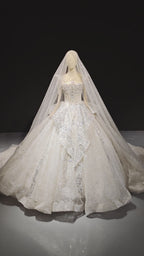 Stardust Cathedral Veil Gown (ZD16868)