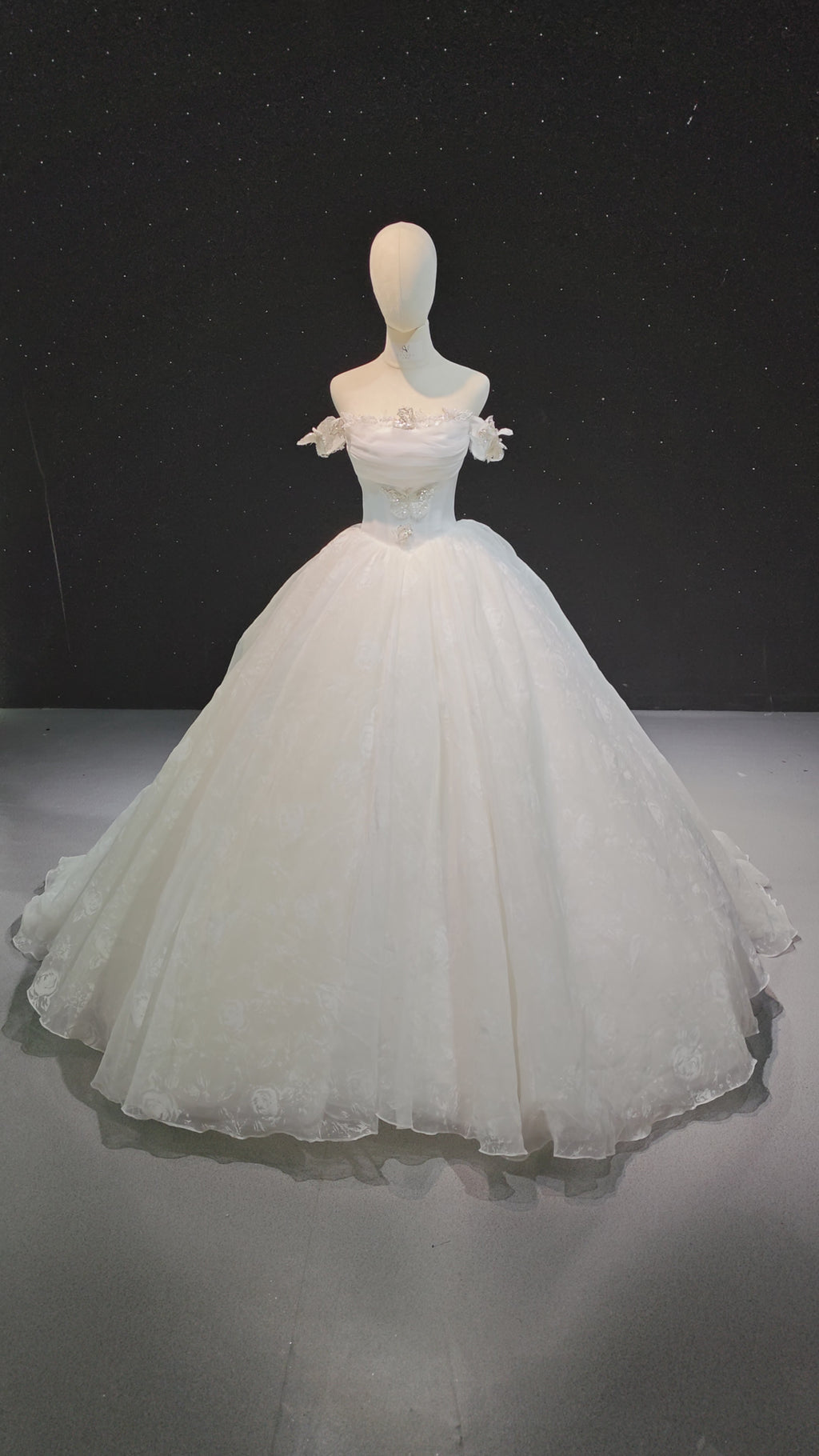 Papillon en tulle épanoui